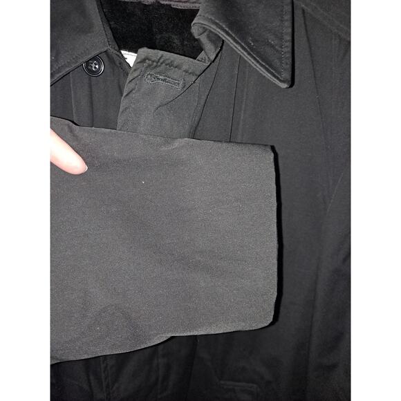 Men's Black 80's Acrylic Back Slit Removable‎ Liners All Weather Coat Size 40R - Picture 4 of 9